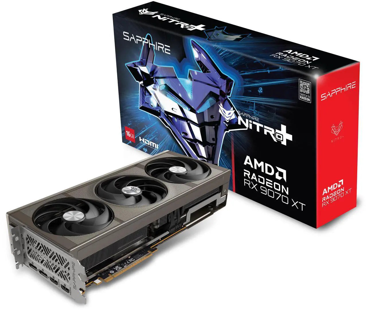 SAPPHIRE NITRO+ Radeon RX 9070 XT 16GB GDDR6 PCI Express 5.0 x16 ATX Graphics Card 11348-01-20G