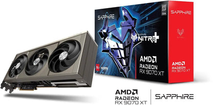 SAPPHIRE NITRO+ Radeon RX 9070 XT 16GB GDDR6 PCI Express 5.0 x16 ATX Graphics Card 11348-01-20G