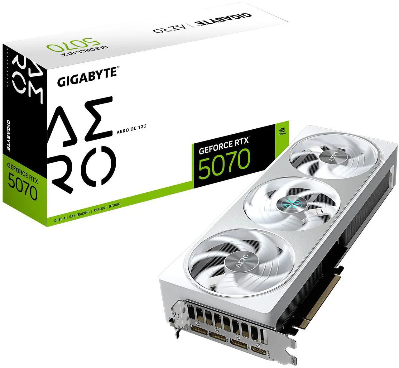 GIGABYTE AERO GeForce RTX 5070 12GB GDDR7 PCI Express 5.0 ATX Graphics Card GV-N5070AERO OC-12GD