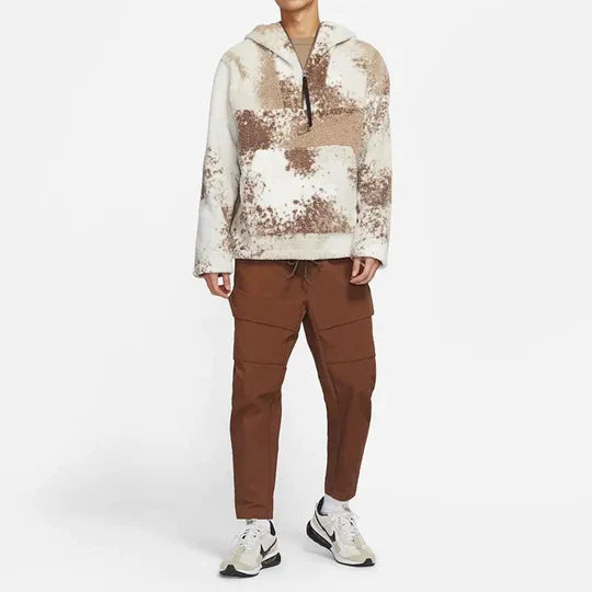 AS Men's Nike Sportswear SPE+ SHERPA HZ HOODIE LIGHT BONE DD5010-072