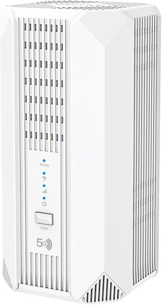 WAVLINK 5G NR SA NSA AX3000 WiFi 6 CPE Router with SIM Card Slot, Dual-Band Wi-Fi 6 Mesh Router, Qualcomn RM520N-GL Module, Gigabit WAN/LAN Ports, 9 x Internal Antennas, VPNs, WPA3 for Home & Office