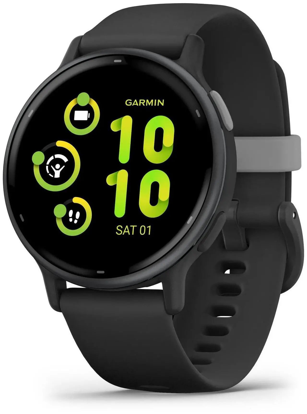 Garmin vivoactive 5 SPORTS & FITNESS Slate Aluminum Bezel with Black Case and Silicone Band Smartwatch 010-02862-10 - Slate