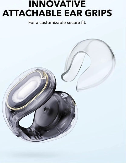 Soundcore C30i by Anker, Open-Ear Earbuds, Clip-On Headphones, Lightweight Comfort, Stable Fit, Firm-Shell Design, Attachable Ear Grips, Big Drivers for Vibrant Sound, 30H Play, IPX4 Water-Resistant
