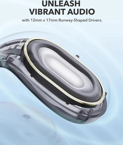 Soundcore C30i by Anker, Open-Ear Earbuds, Clip-On Headphones, Lightweight Comfort, Stable Fit, Firm-Shell Design, Attachable Ear Grips, Big Drivers for Vibrant Sound, 30H Play, IPX4 Water-Resistant