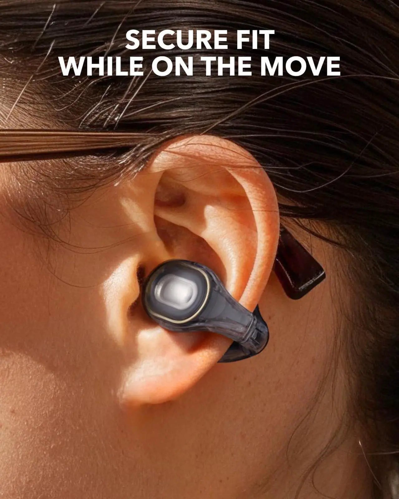 Soundcore C30i by Anker, Open-Ear Earbuds, Clip-On Headphones, Lightweight Comfort, Stable Fit, Firm-Shell Design, Attachable Ear Grips, Big Drivers for Vibrant Sound, 30H Play, IPX4 Water-Resistant