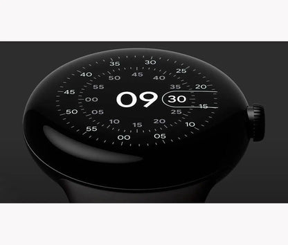 Google Pixel Watch 41mm Matte Black Stainless Steel (Bluetooth/Wi-Fi) with Obsidian Active Band (Grade A)