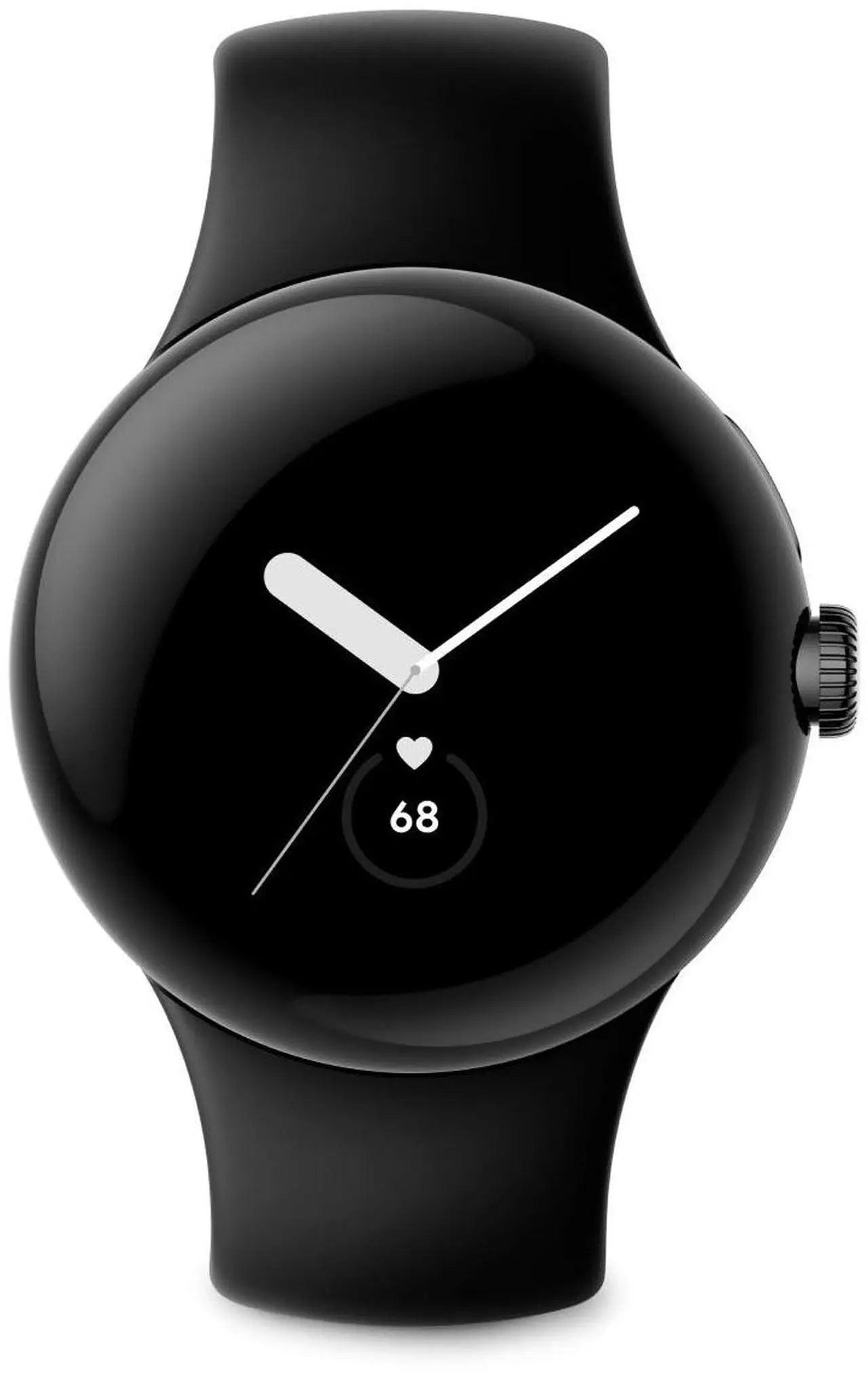 Google Pixel Watch 41mm Matte Black Stainless Steel (Bluetooth/Wi-Fi) with Obsidian Active Band (Grade A)