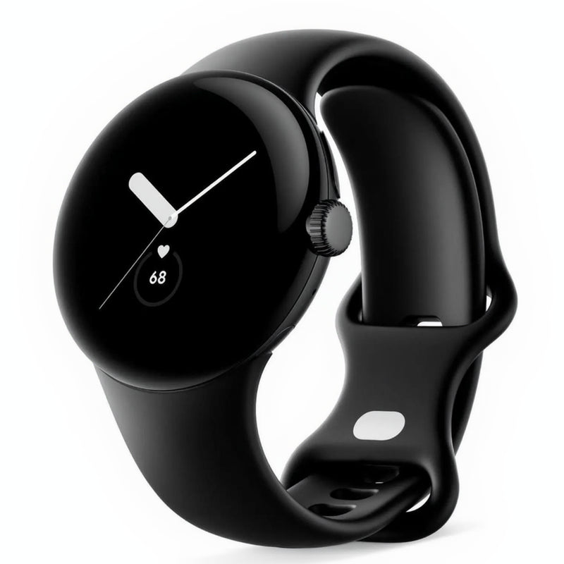 Google Pixel Watch 41mm Matte Black Stainless Steel (Bluetooth/Wi-Fi) with Obsidian Active Band (Grade A)