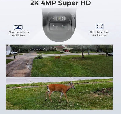 Reolink Trackmix with 6W Solar Panel,Solar Security Camera, Wireless Outdoor Camera, 2K WiFi Battery Camera with Auto-Zoom Tracking, Dual-Band WIFI, No Monthly Fee