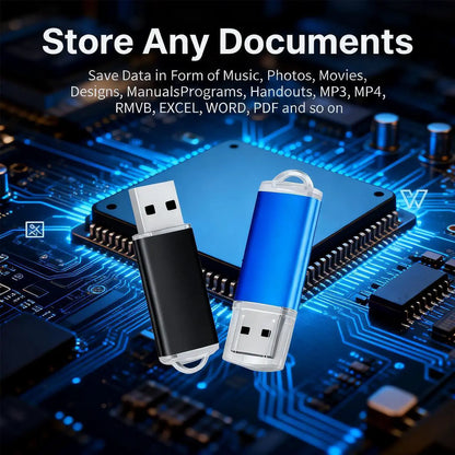 USB Flash Drive 5 Pack 64GB USB 2.0 Flash Drive Memory Stick USB Drive Jump Drive USB Storage Flash Drives Pen Drive Thumb Drives (5 Mixed Colors: Black Blue Green Red Purple)
