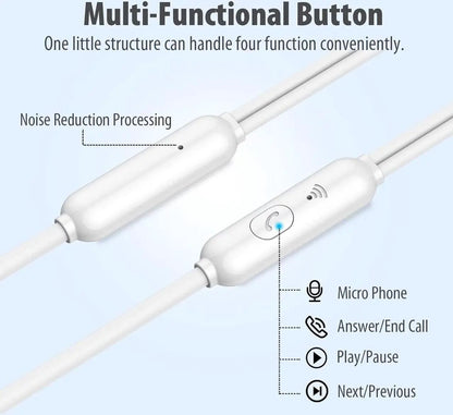 Earbuds Headphones 5 in One Pack, Wired Earbud with Heavy Bass Stereo Noise Blocking, Microphone, Compatible with iPhone, Android Phones, Laptops, Computers, iPad or Any Device with 3.5mm Interface
