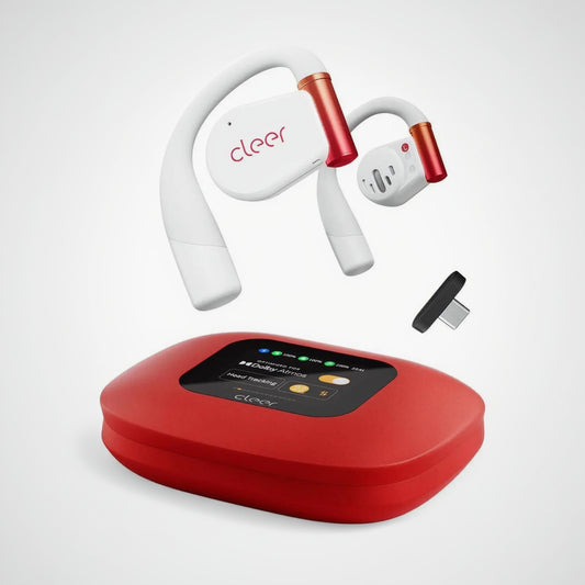 Cleer ARC 3 Gaming Earbuds - True Wireless Open Ear Headphones,Ultra-Low Latency,Snapdragon & Dolby Sound, Bluetooth 5.4, USB-C Dongle,50Hr Battery, Compatible with PS4, PS5, PC, Quest, Switch, White