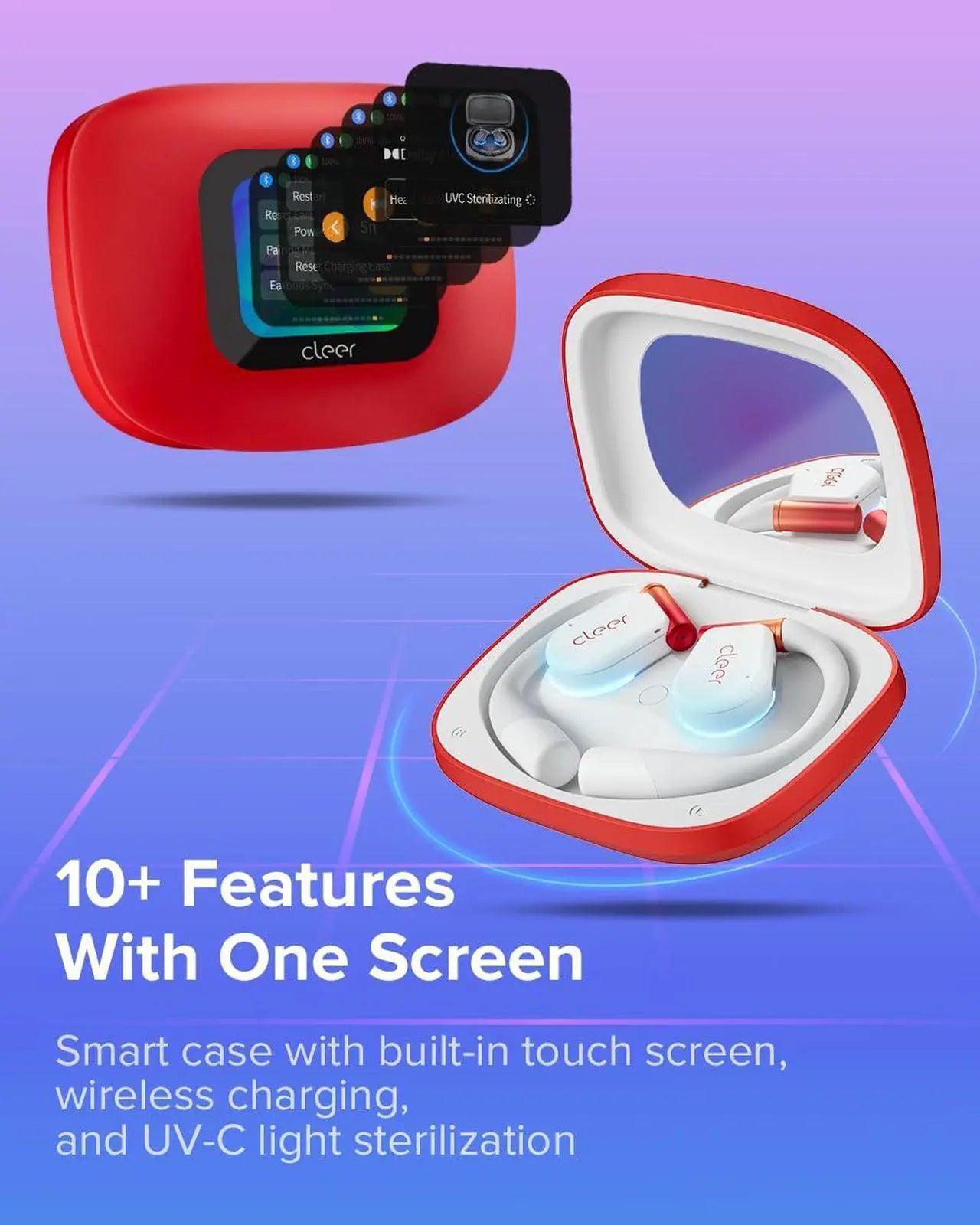 Cleer ARC 3 Gaming Earbuds - True Wireless Open Ear Headphones,Ultra-Low Latency,Snapdragon & Dolby Sound, Bluetooth 5.4, USB-C Dongle,50Hr Battery, Compatible with PS4, PS5, PC, Quest, Switch, White