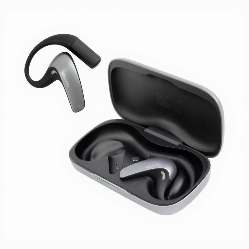 iFLYTEK AI Translation Earbuds, Auto Noise Cancelling, Bone Conduction Wireless Bluetooth Translation Earbuds, 60 Languages for Real-Time Face-to-Face Global Business Calls & Meetings and Travel