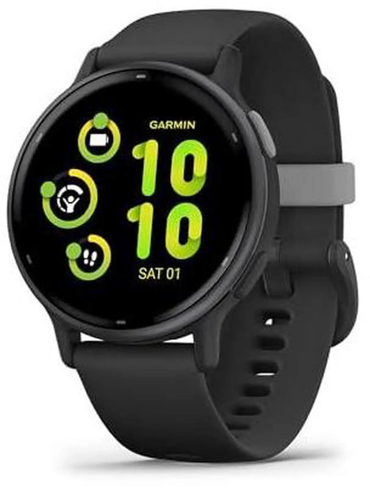 Garmin vivoactive 5 SPORTS & FITNESS Slate Aluminum Bezel with Black Case and Silicone Band Smartwatch 010-02862-10 - Slate