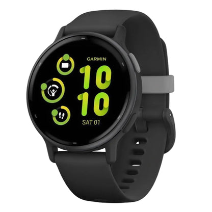Garmin vivoactive 5 SPORTS & FITNESS Slate Aluminum Bezel with Black Case and Silicone Band Smartwatch 010-02862-10 - Slate