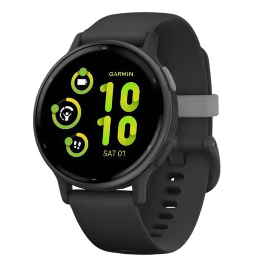 Garmin vivoactive 5 SPORTS & FITNESS Slate Aluminum Bezel with Black Case and Silicone Band Smartwatch 010-02862-10 - Slate