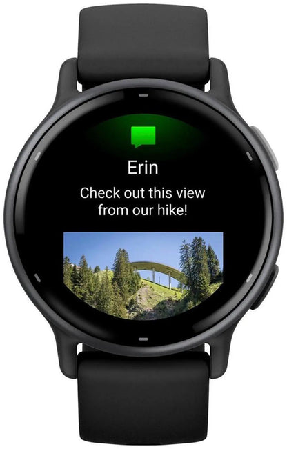 Garmin vivoactive 5 SPORTS & FITNESS Slate Aluminum Bezel with Black Case and Silicone Band Smartwatch 010-02862-10 - Slate