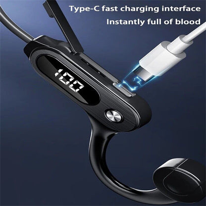 Bluetooth 5.3 Bone Conduction Headphones Wireless Outdoor Sport Headset Earbuds