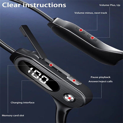 Bluetooth 5.3 Bone Conduction Headphones Wireless Outdoor Sport Headset Earbuds