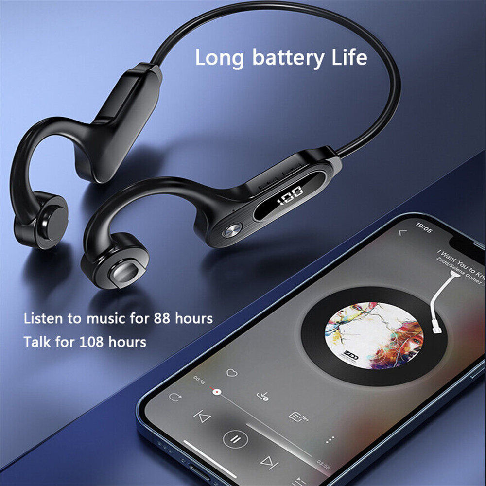 Bluetooth 5.3 Bone Conduction Headphones Wireless Outdoor Sport Headset Earbuds