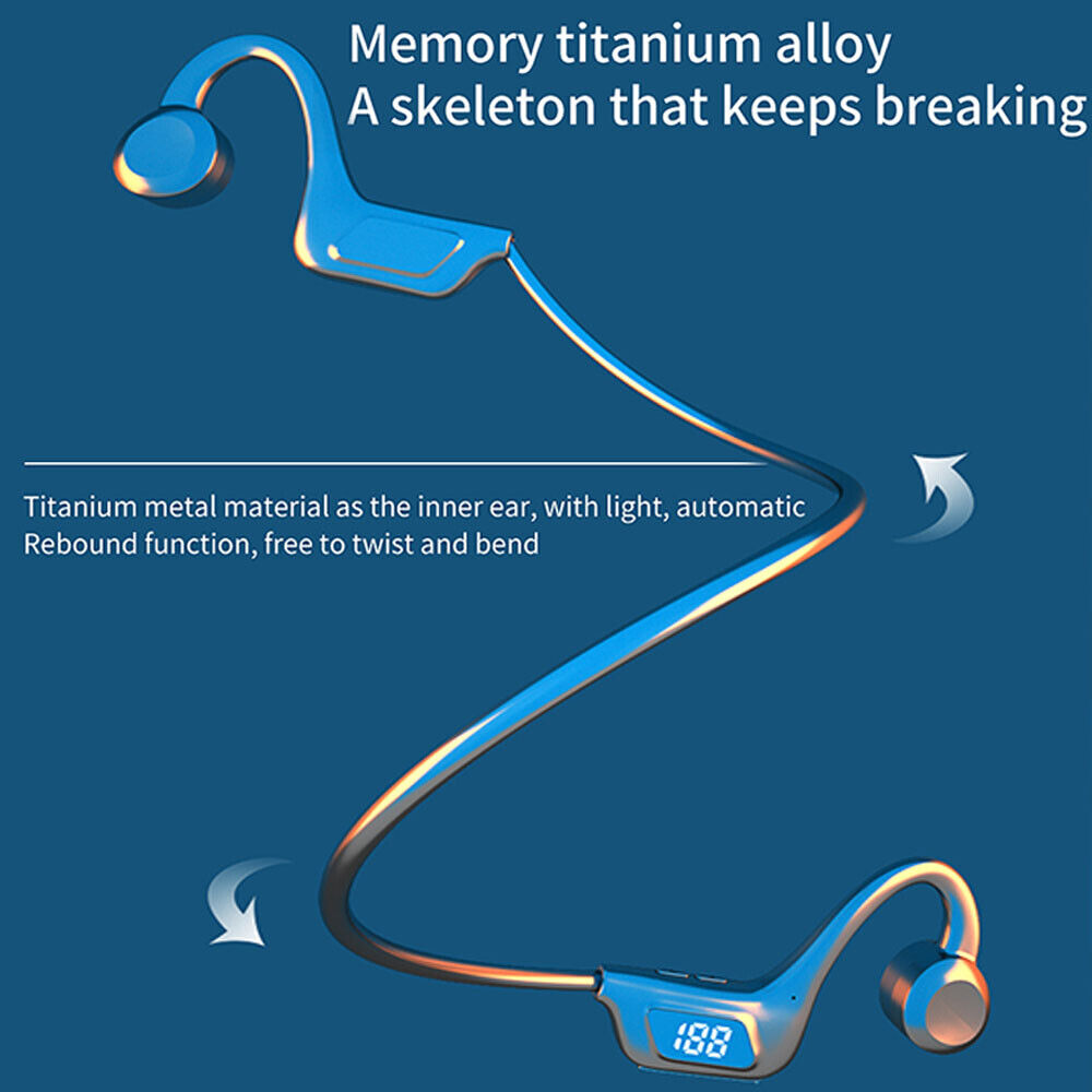 Bluetooth 5.3 Bone Conduction Headphones Wireless Outdoor Sport Headset Earbuds