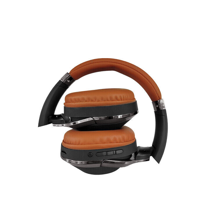 Bluetooth Headphones Noise cancelling Wireless Over Ear Bass Headset Big Battery