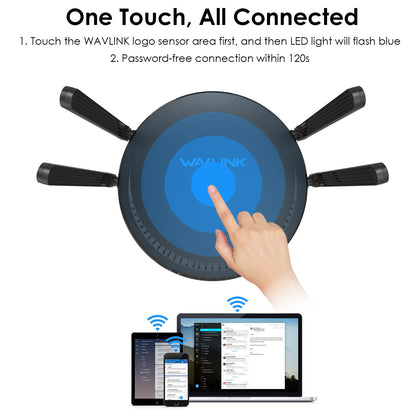 Ax3000 Wi Fi 6 Router Gigabit Dual Band Wireless Router W/mu-Mimo Touch Link Ofdma