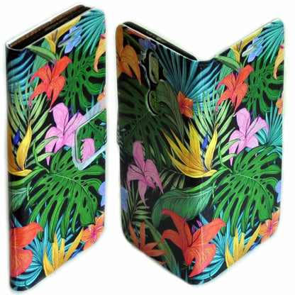 For Apple iPhone Series Tropical Leaf Pattern Wallet Mobile Phone Case Cover #1