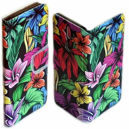 For Apple iPhone Series Tropical Leaf Pattern Wallet Mobile Phone Case Cover #1
