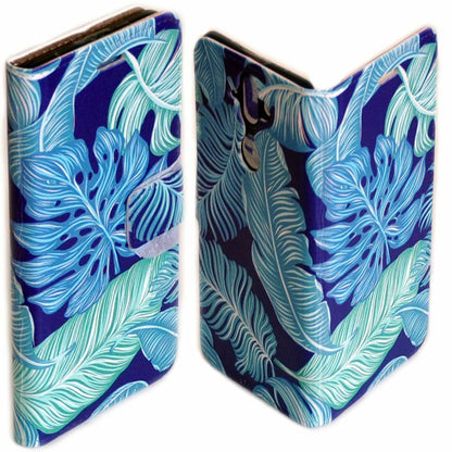 For Apple iPhone Series Tropical Leaf Pattern Wallet Mobile Phone Case Cover #1
