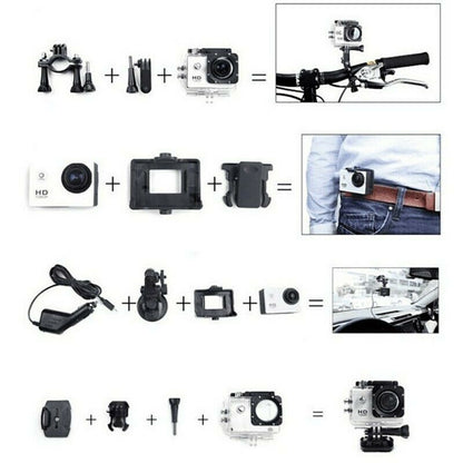400mAH 32GB Ultra HD 1080P Sport Action Driving Camera DVR Helmet Cam Camcorder