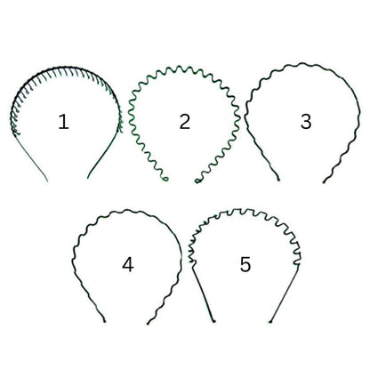 Black Metal Sports Hairband Headband Wave Alice Style Hair band Unisex Men Women